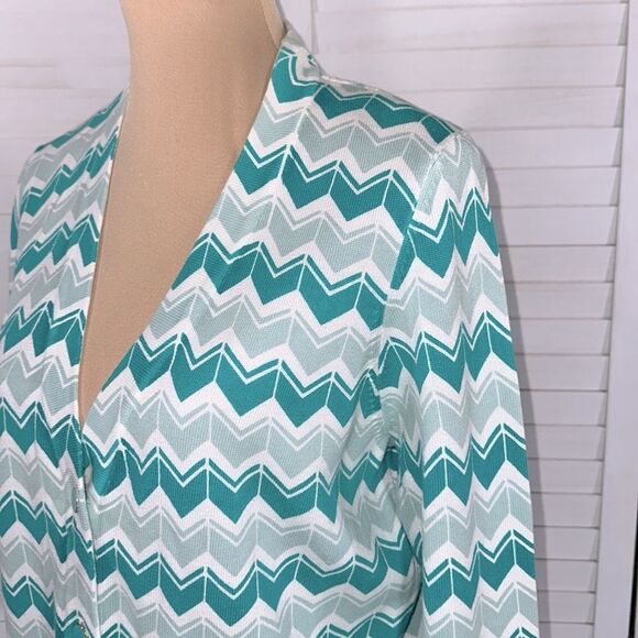 Lands' End Cardigan Large 14/16 Surf Green NWOT * - Picture 5 of 14